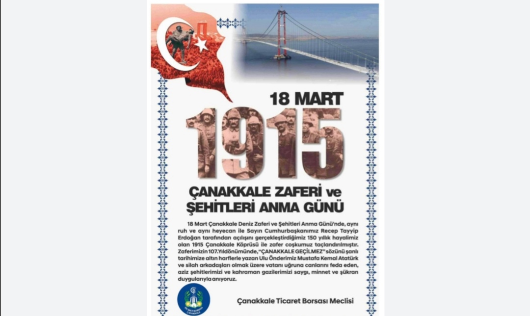 Ticaret Borsası Meclisi’nden Çanakkale Deniz Zaferi