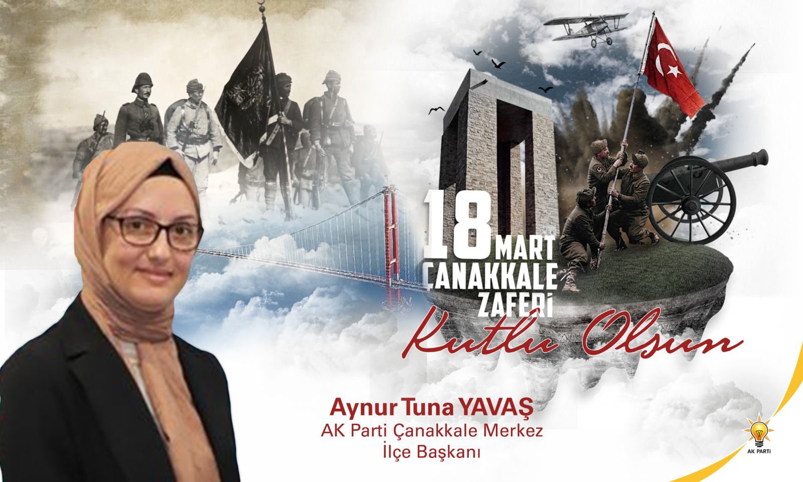 AK Parti Merkez ilçe Başkanı Aynur Tuna Yavaş 18 Mart Çanakkale Zaferini kutladı