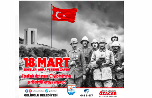 ÖZACAR : ÇANAKKALE ZAFERİ’NİN 107.YILDÖNÜMÜ KUTLU OLSUN