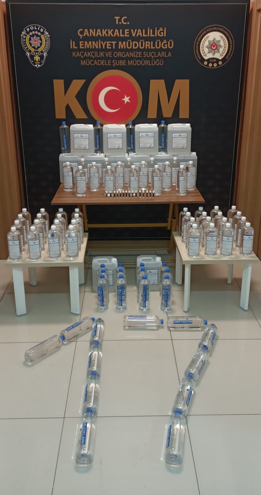 Çanakkale’de kaçak içki operasyonu