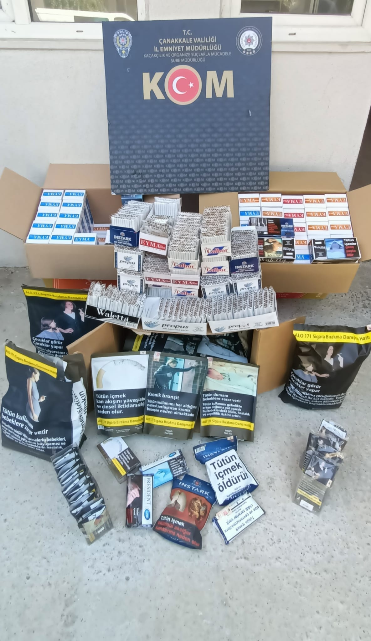 Çanakkale’de kaçak tütün operasyonu