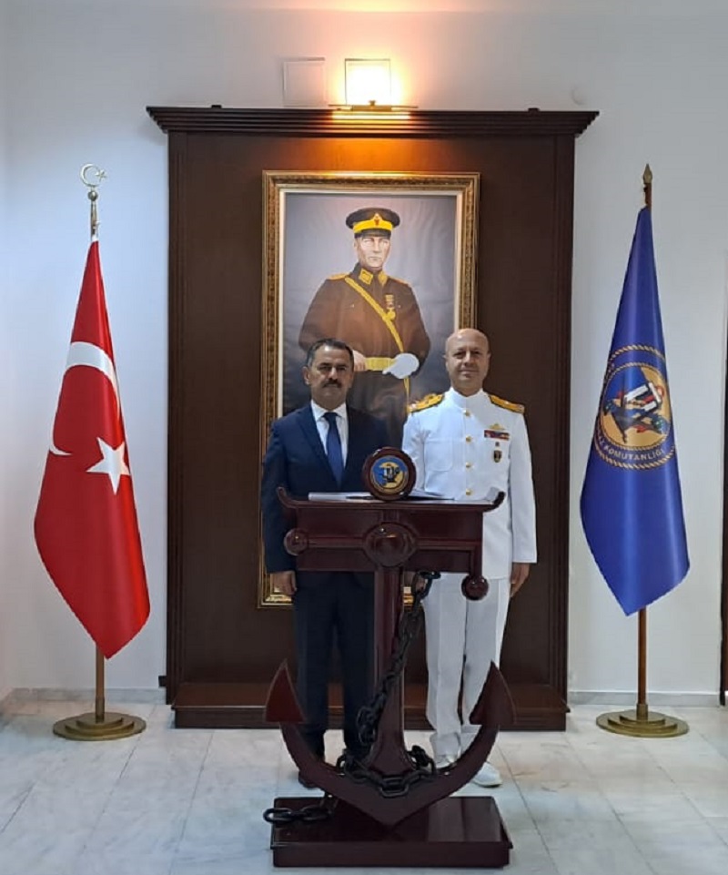 Vali İlhami AKTAŞ, Boğaz ve Garnizon Komutanı Tuğamiral Mustafa BİÇEN’e Hayırlı Olsun Ziyaretinde Bulundu