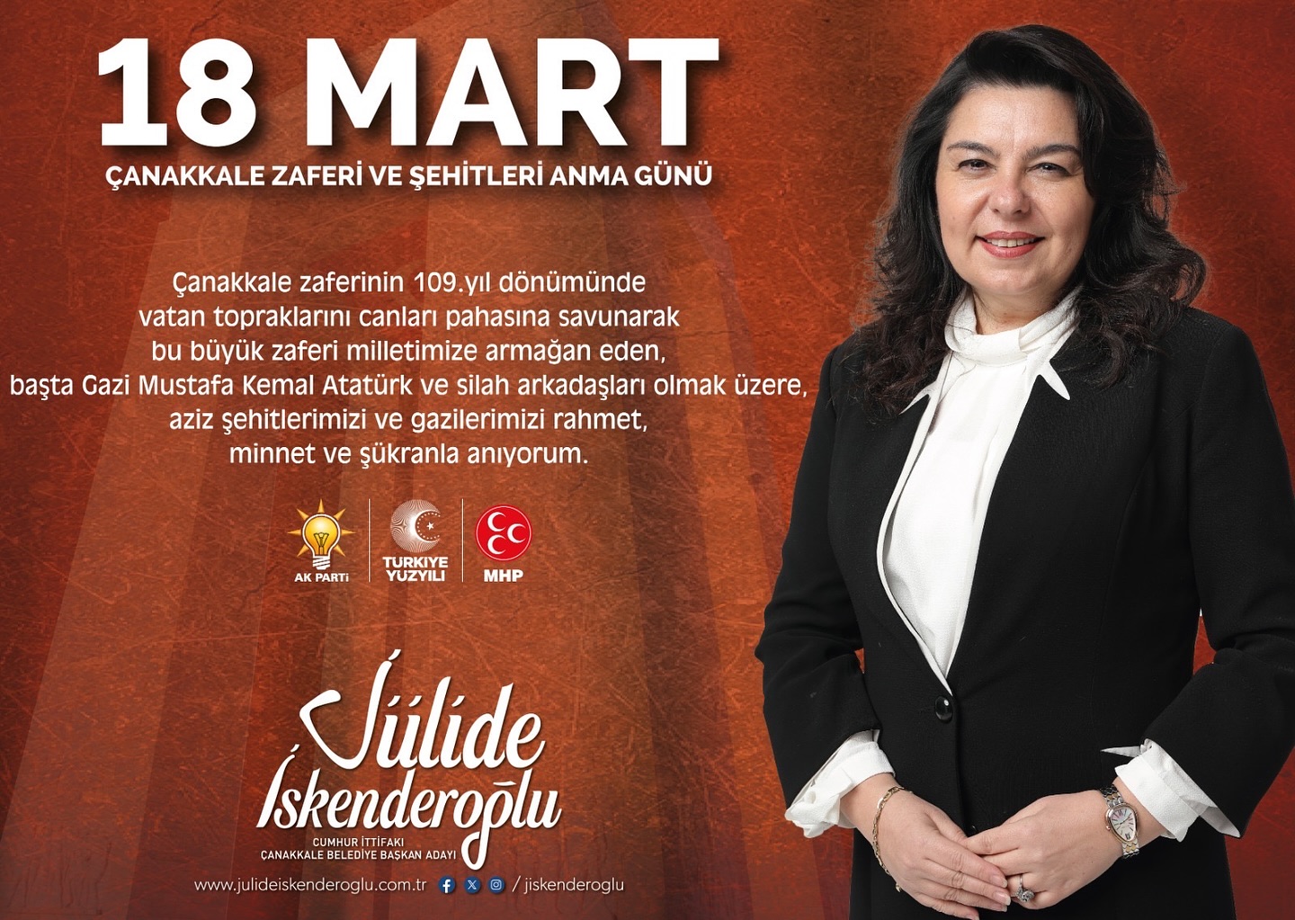 18 Mart mesajı yayımladı