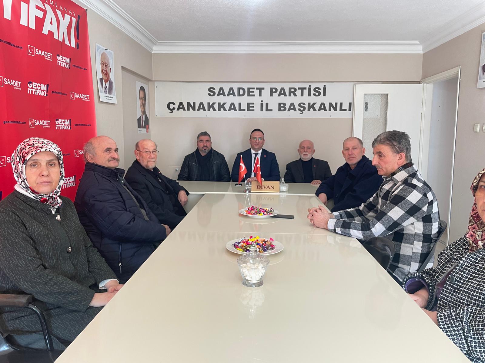 Saadet Partisi Genel Başkan Yardımcısı Tekin Çanakkale’de