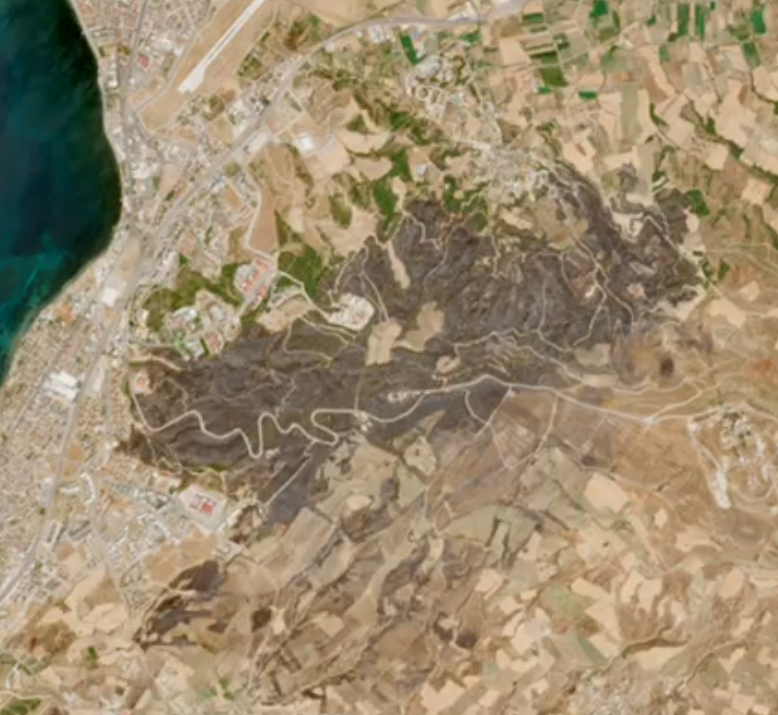 Çanakkale’deki iki büyük yangının zararı uydu fotoğraflarında