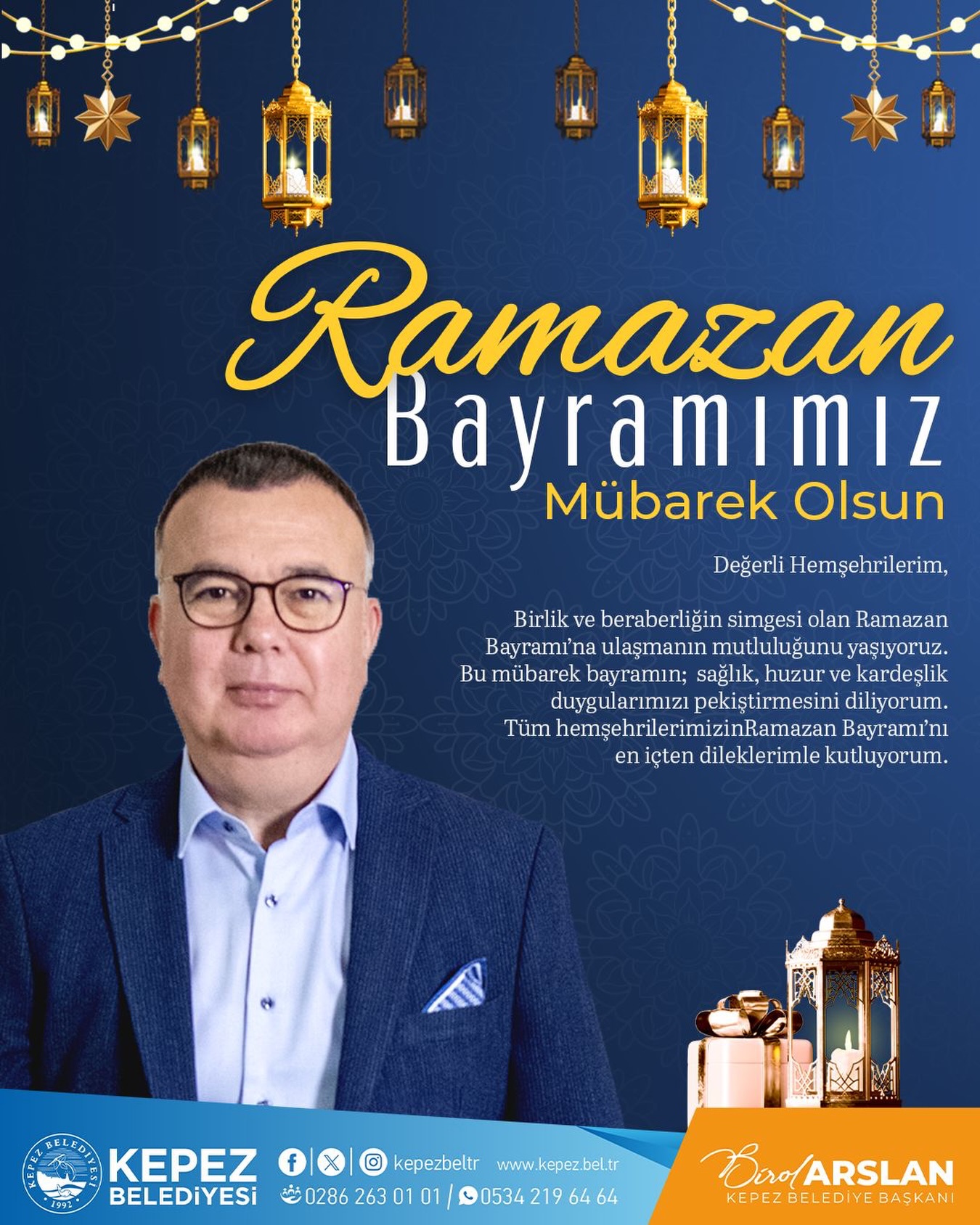 Kepez Beldiye Başkanı Birol ARSLAN Ramazan Bayram mesajı