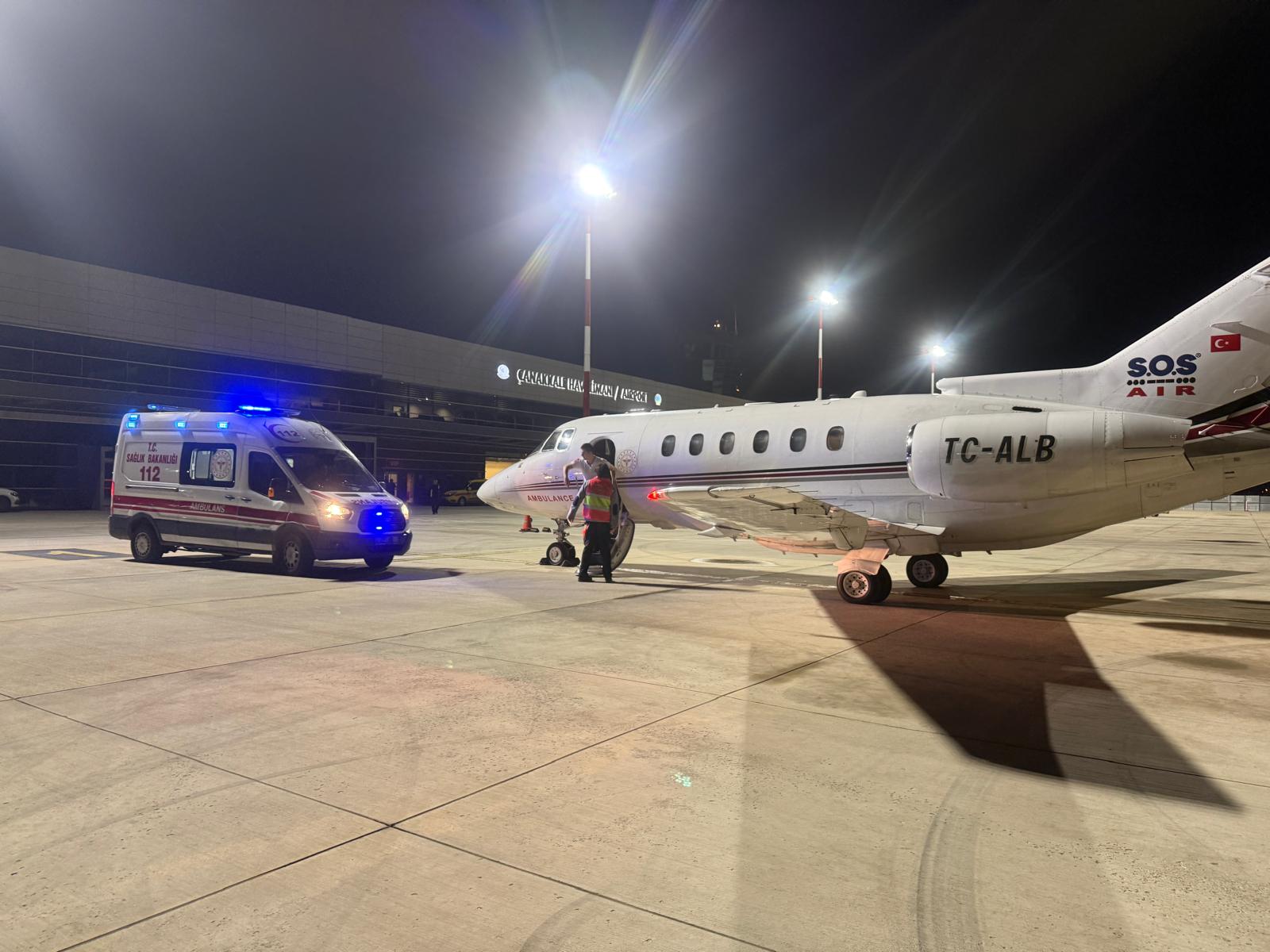 Uçak Ambulans ile 54 günlük bebeğin Ankara iline sevki gerçekleştirildi