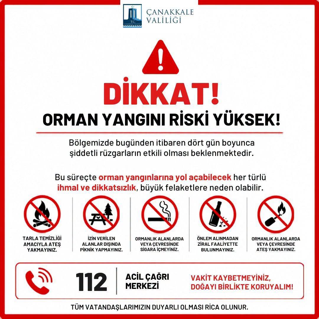 ORMAN YANGINLARINA DİKKAT