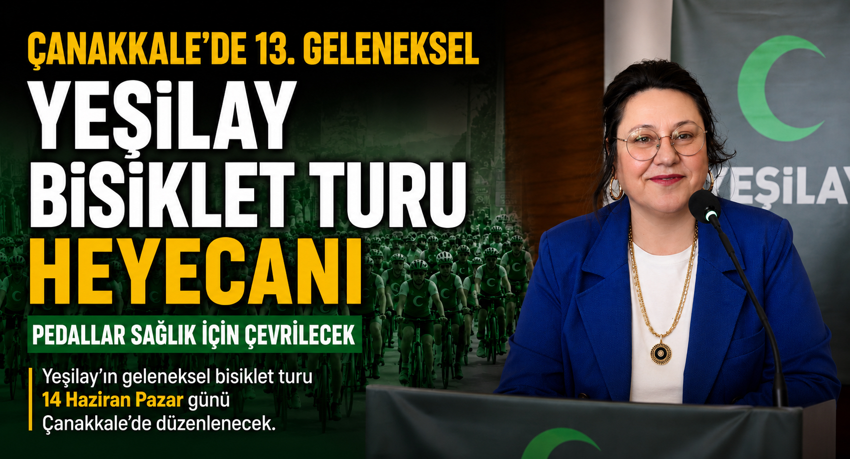 Çanakkale Yeşilay’da 13. Geleneksel Yeşilay Bisiklet Turu Heyecanı